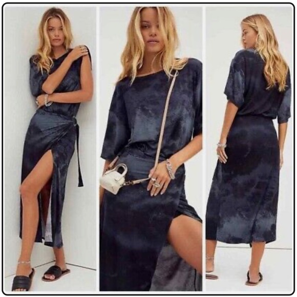 NWOT FREE PEOPLE Alyssa Long Sleeve Wrap Dress - Picture 5 of 12